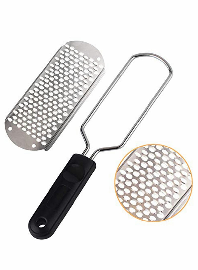 KASTWAVE Pedicure Foot File Professional Pedicure Stainless Steel Colossal foot Rasp, Foot Scrubber Foot Care, Dead Skin Remover for Feet, Professional Pedicure Tools Washable and Reusable, 2Pcs  - Image 4