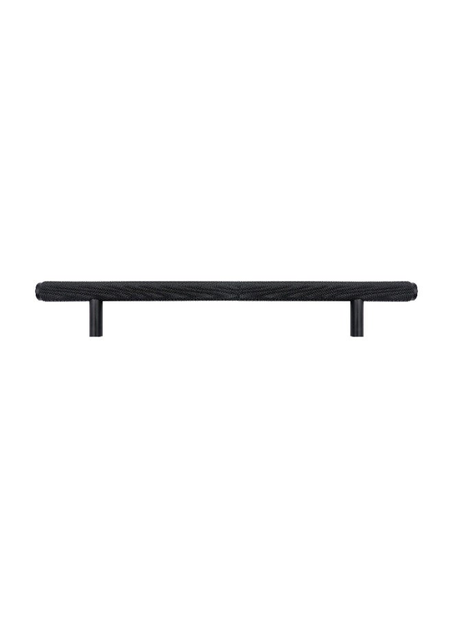 CINCINNO Cincinno Aurelia Premium Solid Brass Pull Handle Knurl Pattern and With 2-Year Colour Warranty, 12x250mm – Stylish & Durable for Drawers, Kitchen Cabinets & Furniture (Matt Black)  - Image 1