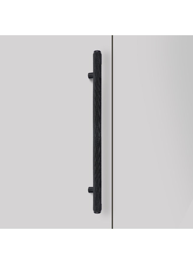 CINCINNO Cincinno Aurelia Premium Solid Brass Pull Handle Knurl Pattern and With 2-Year Colour Warranty, 12x250mm – Stylish & Durable for Drawers, Kitchen Cabinets & Furniture (Matt Black)  - Image 3