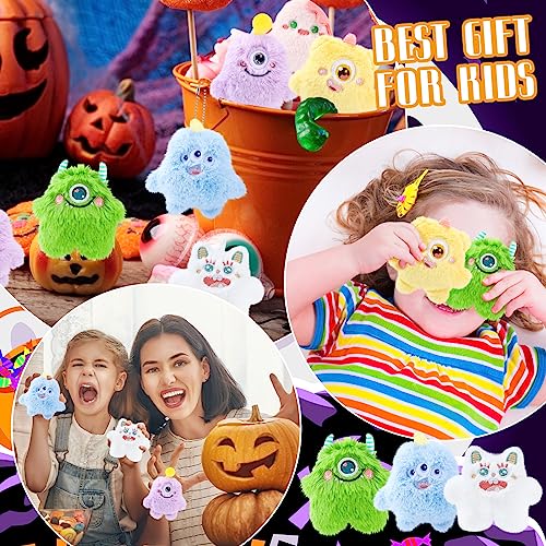 Hungdao 12 Pcs Halloween Mini Plush Keychain Bulk Cute Stuffed Animal Keychain for Backpack Christmas Stocking Stuffers Valentines Classroom School Gifts for Kid Goodie Bag Fillers Devil Party Favors - Image 5