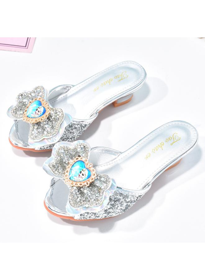 SHAKA Little Girl Frozen Aisha Princess Slippers Summer Children'S Fashion Outdoor Crystal Shoes Girls' High Heel Sandals - Image 4