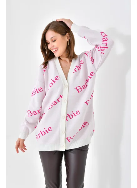 جارمي Ftz Women Women Barbie Cardigan Bone
