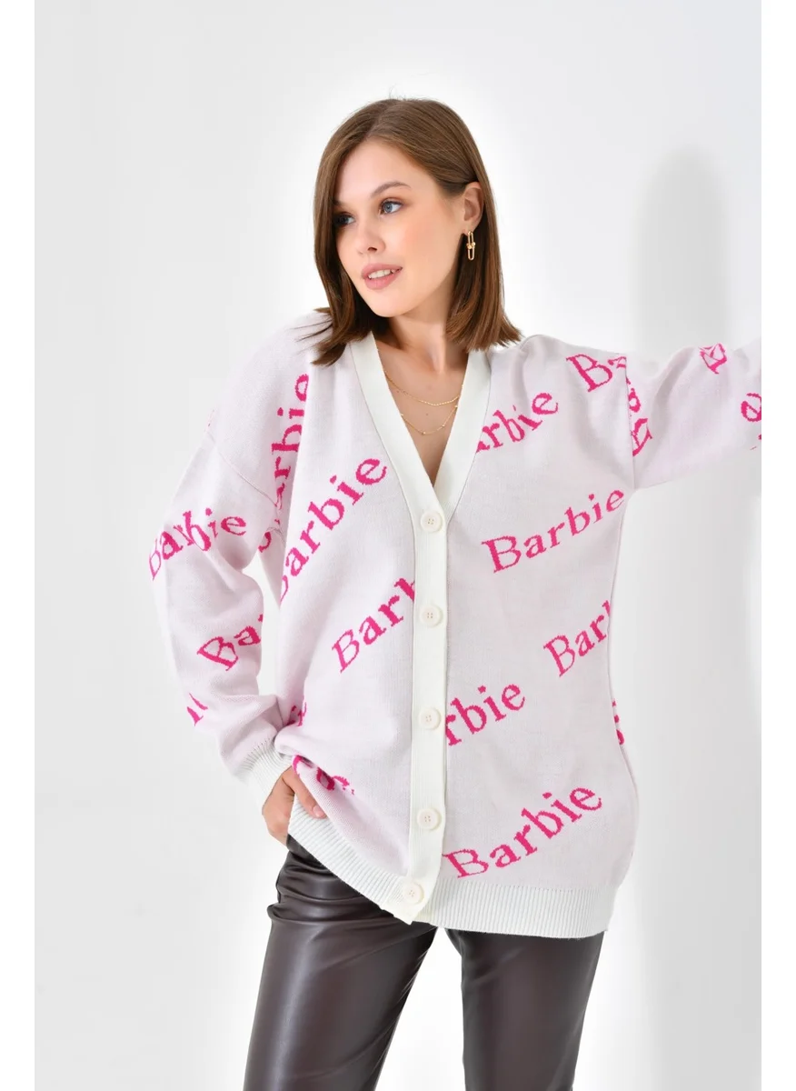 جارمي Ftz Women Women Barbie Cardigan Bone