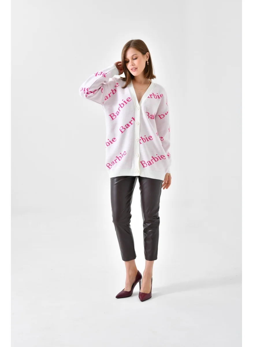جارمي Ftz Women Women Barbie Cardigan Bone