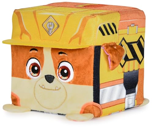 Rubble & Crew Rubble Crew Stuffed Animals Rubble 4Inch CubeShaped Plush Toy for Kids Ages 3 and Up - Image 1