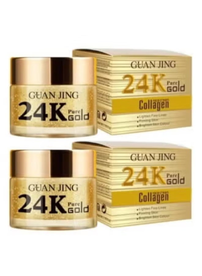 GUANJING 2 pcs of 24K Pure Gold Cream 50ml - Image 1