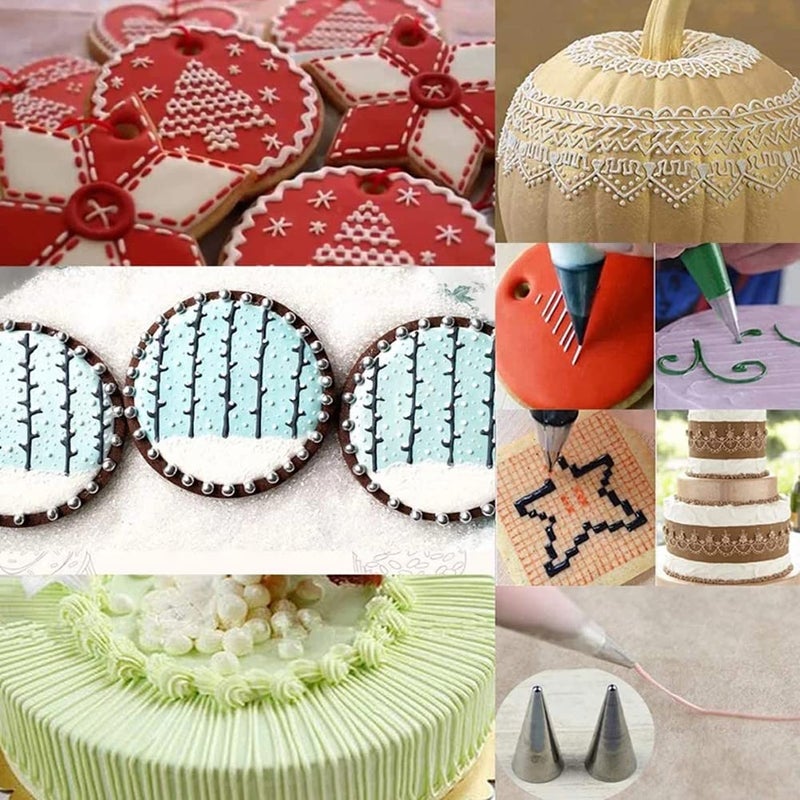 Lbaixjj Small Writing Piping Tip Round Icing Tips,Cookie Decorating Tips Detail Tip for Royal Icing - Image 2