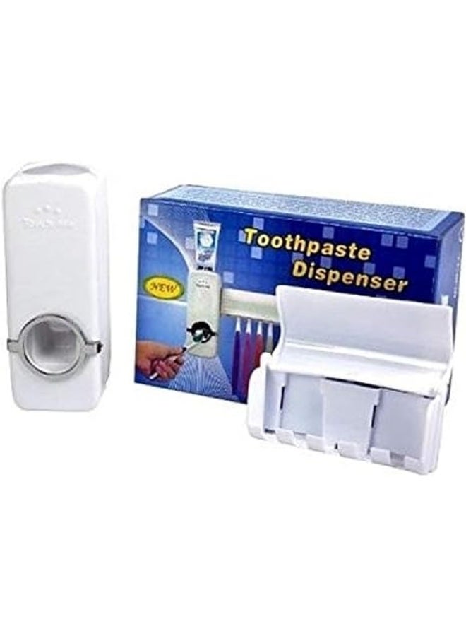 Wall-mounted toothbrush holder with cover, automatic dustproof toothpaste dispenser with double-sided adhesive. - Image 4