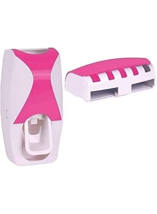 Wall-mounted toothbrush holder with cover, automatic dustproof toothpaste dispenser with double-sided adhesive. - Image 2