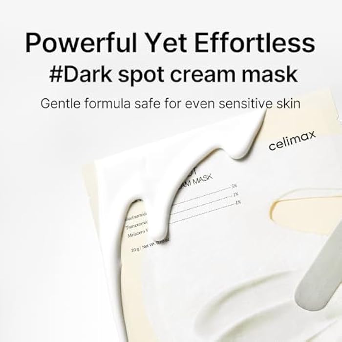 celimax Pore+Dark Spot Brightening Cream Mask 4EA | Non-Sticky Sheet for Enlarged Pores with Niacinamide, Tranexamic Acid, Non-Irritating, Hydrating, Hyperpigmentation, Korean Facial Mask - Image 2