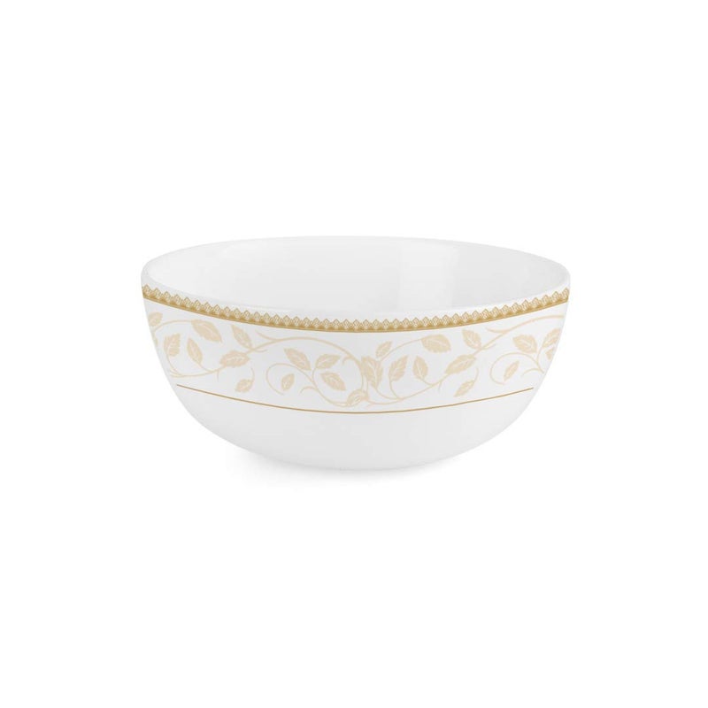 LVOOK Gold Design Oplaware Table Ware Dinning and Dinner Set Series with Plate Bowl Soup Spoons Set Pack of 33 White - Image 4