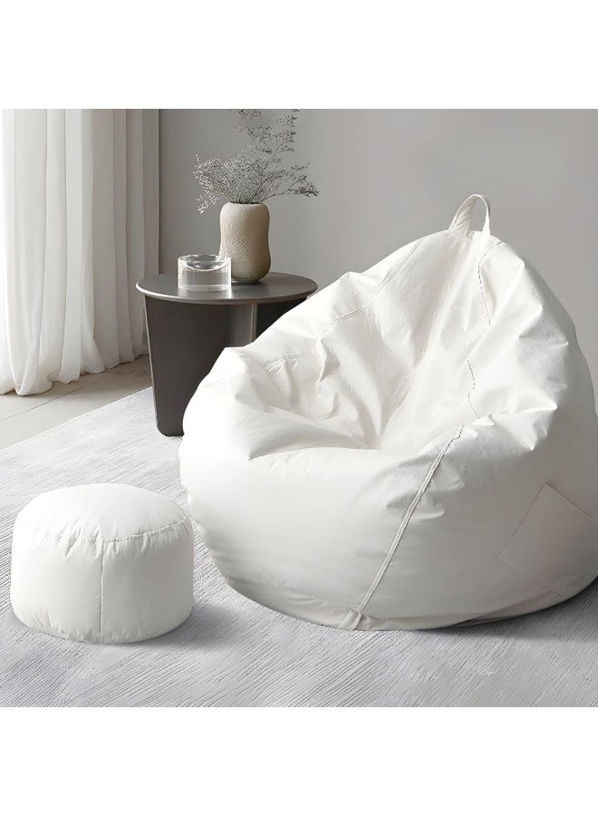 Zayn comforts Cozy & Lightweight Polyester Bean Bag Chair: Perfect for Any Space (White) - Image 1