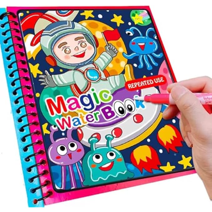 2 PACK REUSABLE MAGIC WATER COLORING BOOKS FOR KIDS BY TENTEL - Image 4