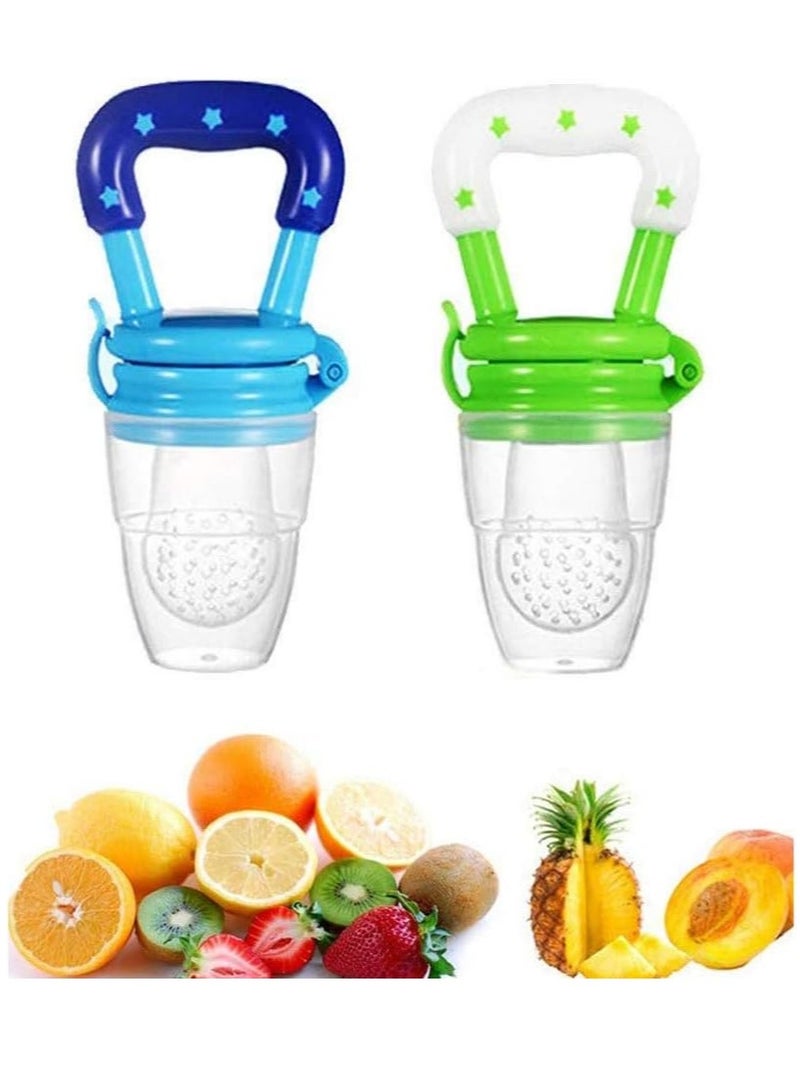 2pcs Baby Food Feeder Fruit Feeder Infant Pacifier Feeder Baby Supplies, Random Color - Image 1