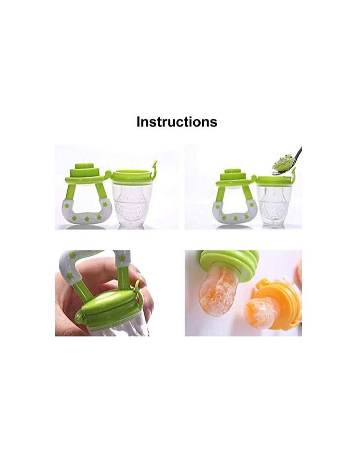 2pcs Baby Food Feeder Fruit Feeder Infant Pacifier Feeder Baby Supplies, Random Color - Image 5
