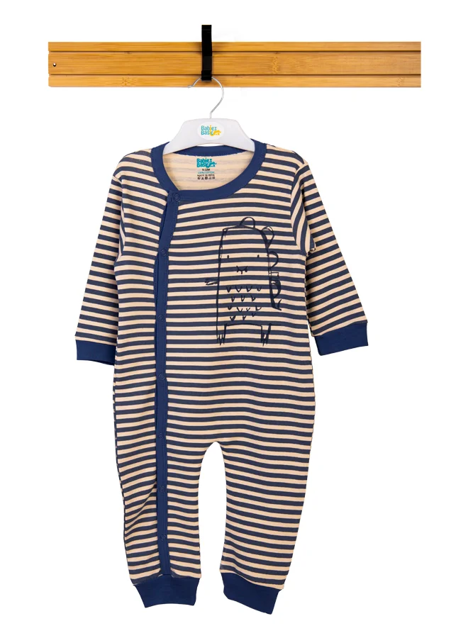 Babies Basic 100% Cotton Printed Long Sleeves Jumpsuit/Romper/Sleepsuit For Babies