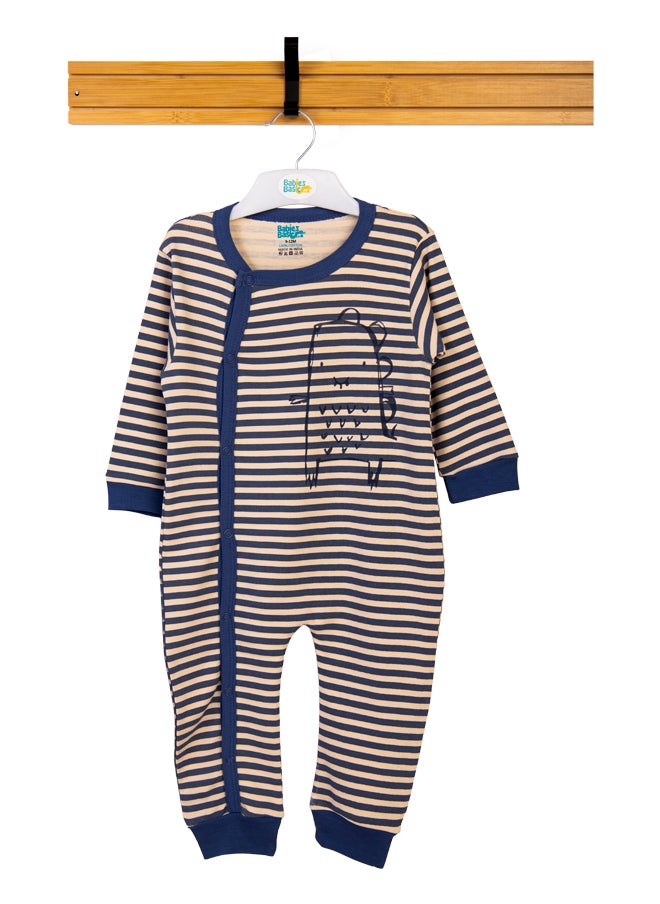 Babies Basic 100% Cotton Printed Long Sleeves Jumpsuit/Romper/Sleepsuit For Babies  - Image 1