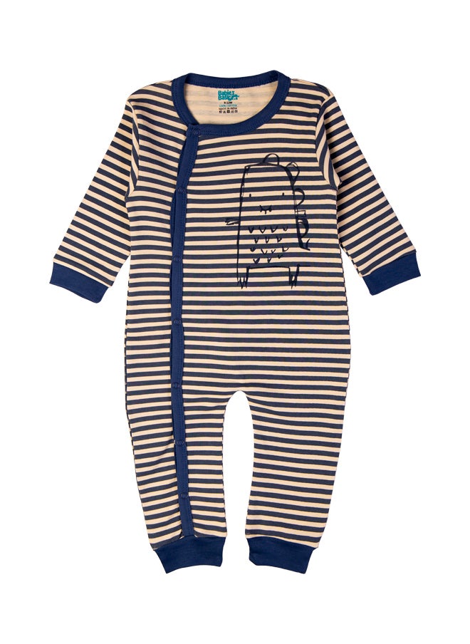 Babies Basic 100% Cotton Printed Long Sleeves Jumpsuit/Romper/Sleepsuit For Babies  - Image 4