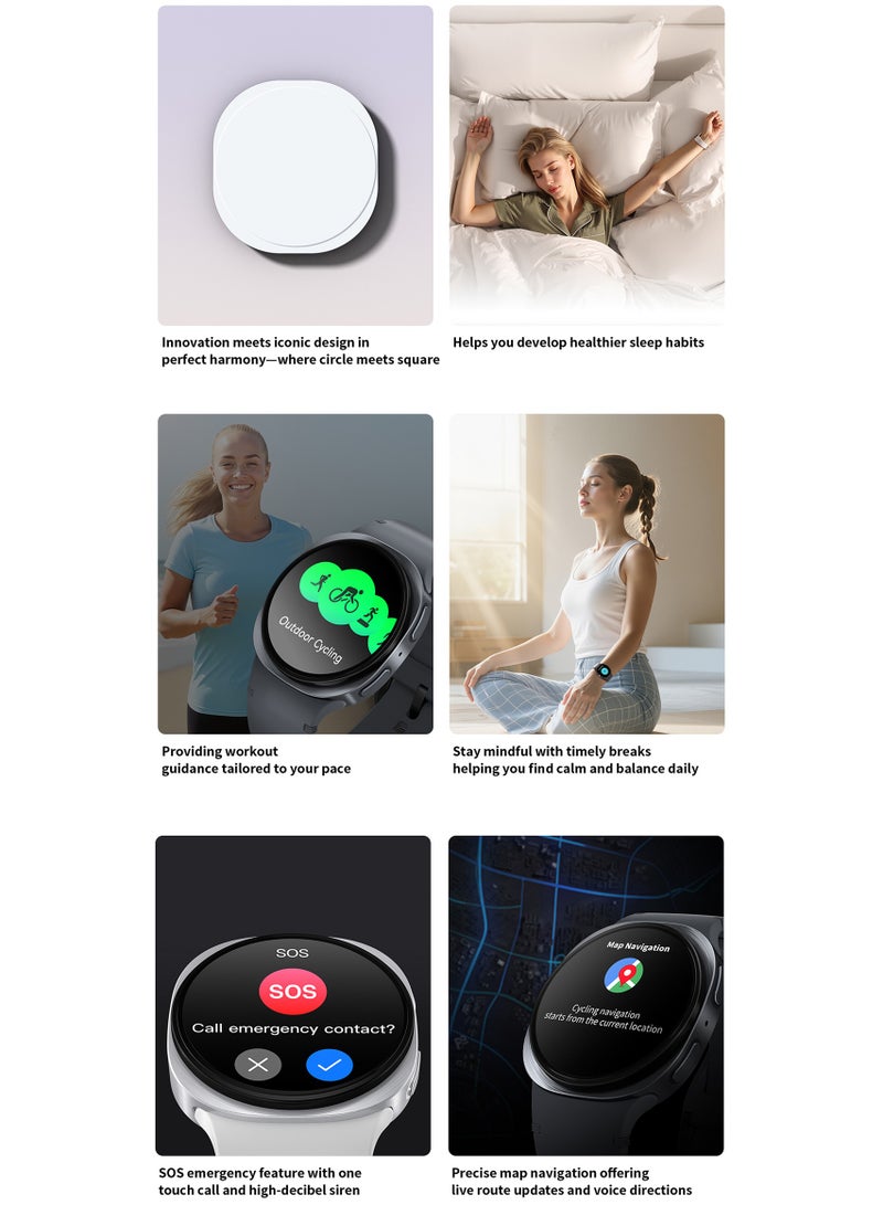 general Galaxy Watch 8 (2025) 40mm Bluetooth smartwatch, air cushion design, fitness tracker, sleep coach, running coach, energy score, heart rate tracking, graphite - Image 3