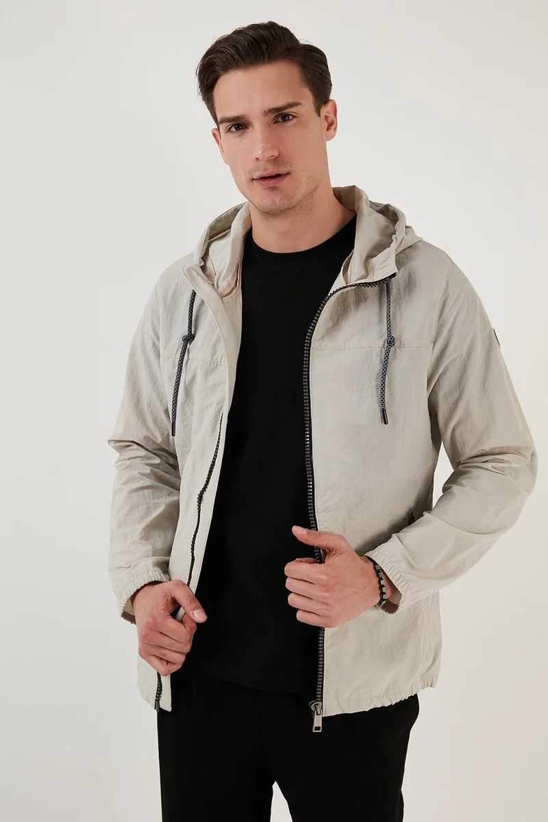 بوراتي Regular Fit Hooded Seasonal Coat with Pockets Men's Coat 497GLENN