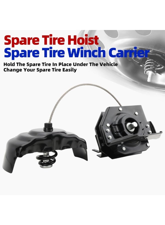 MITZONE Spare Tire Hoist Spare Tire Winch Carrier Hoist Compatible with 2001-2020 Chevrolet Tahoe Suburban Avalanche 1500 2500 GMC Yukon XL 1500 2500 Cadillac Escalade ESV EXT Part# 924-517 22968178 25974845 - Image 3
