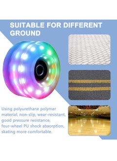 SYOSI Roller Skate Wheels with Luminous Quad[8 Pack], Light Up Speed Skates Wheels for Indoor or Outdoor Double Row Skating and Skateboard  - Image 4