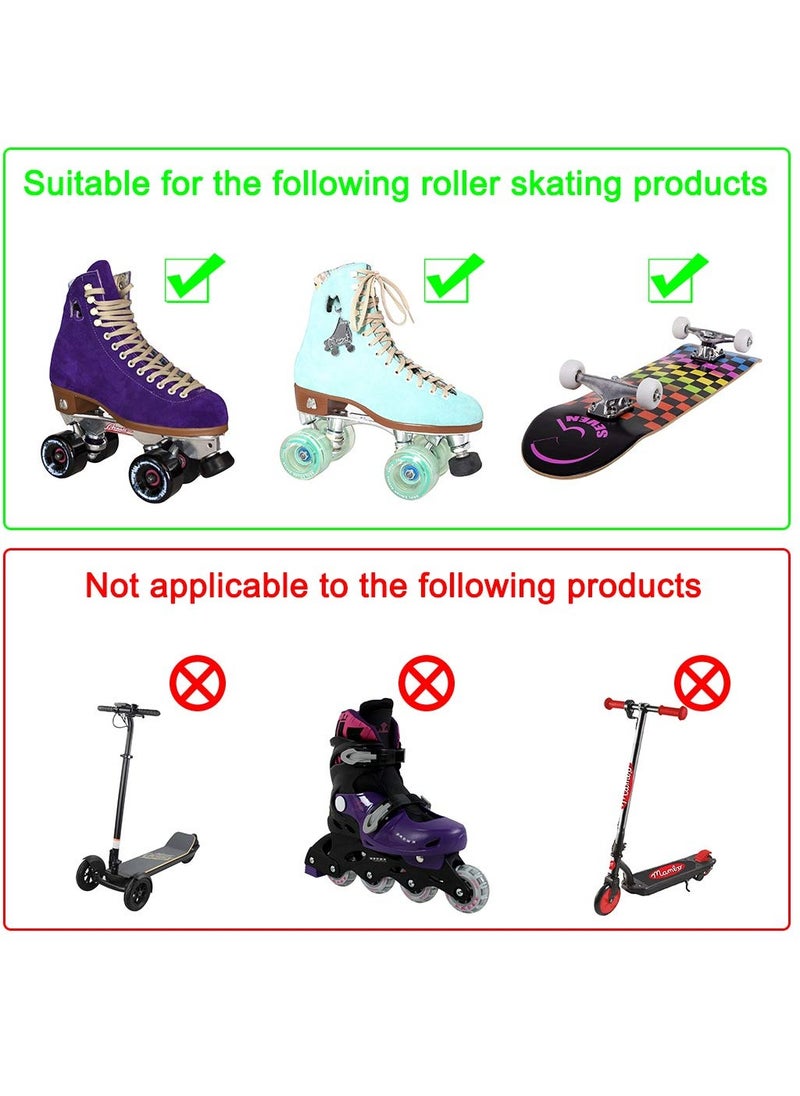 SYOSI Roller Skate Wheels with Luminous Quad[8 Pack], Light Up Speed Skates Wheels for Indoor or Outdoor Double Row Skating and Skateboard  - Image 2