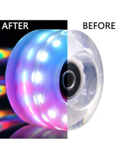 SYOSI Roller Skate Wheels with Luminous Quad[8 Pack], Light Up Speed Skates Wheels for Indoor or Outdoor Double Row Skating and Skateboard  - Image 3