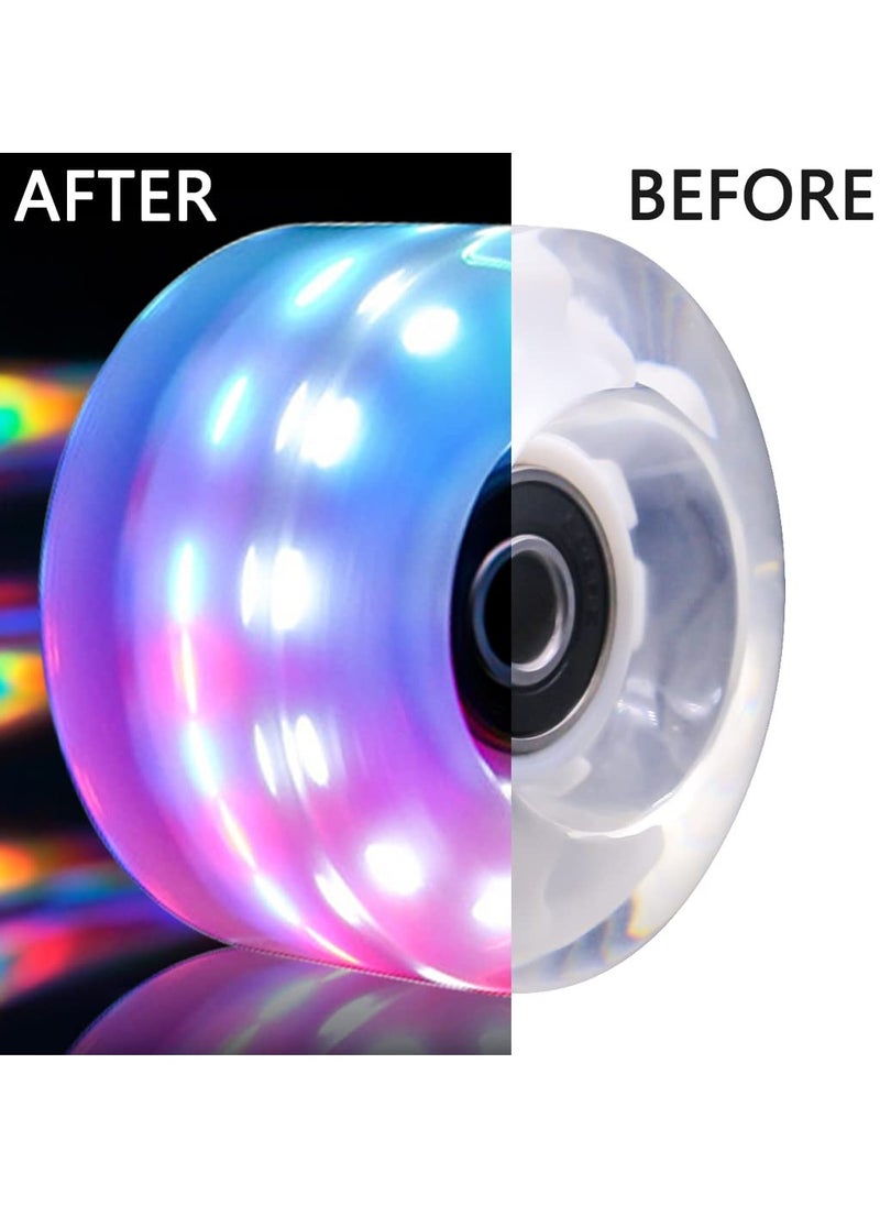 SYOSI Roller Skate Wheels with Luminous Quad[8 Pack], Light Up Speed Skates Wheels for Indoor or Outdoor Double Row Skating and Skateboard  - Image 3