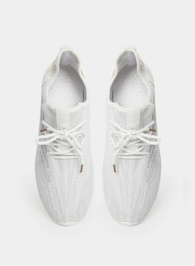 Take Two Take Two Textured Lace Up Sneakers