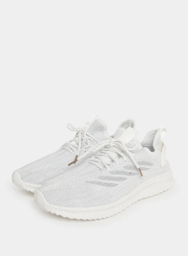 Take Two Take Two Textured Lace Up Sneakers