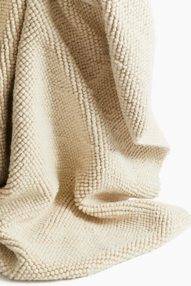 H&M Textured-weave wool-blend rug