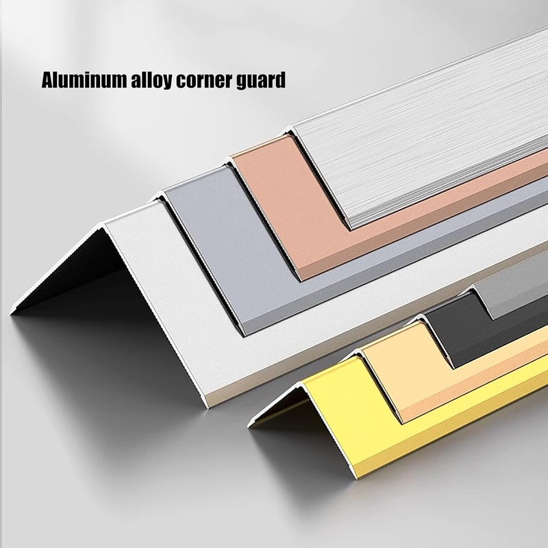 Corner Protection Strip, Aluminum Alloy Corner Protection Strip, Corner Protection Strip, Self-Adhesive Corner Strip Tile Stainless Steel Protector For Living Room Decorationr.Gold-2.5x120cm/1x47.2in - Image 2