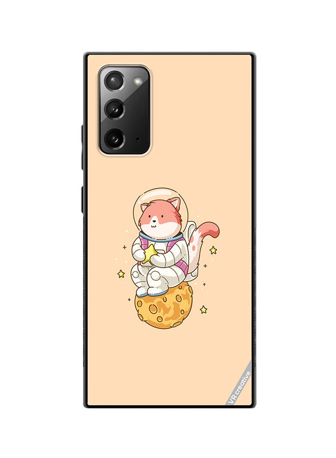 VR CREATIVE Protective Case Cover For Samsung Galaxy Note20 5G Astro Cat Design Multicolour - Image 1