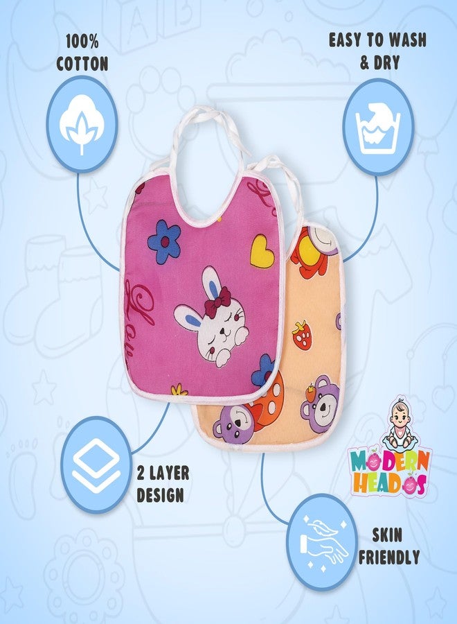Modern Heados Baby Bibs Pack of 5| Bibs for new born baby Cotton Combo Bibs (Multicolor) (MDBB__08) - Image 3