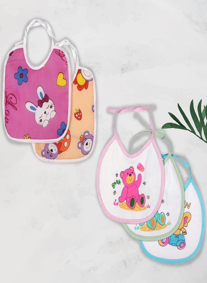 Modern Heados Baby Bibs Pack of 5| Bibs for new born baby Cotton Combo Bibs (Multicolor) (MDBB__08) - Image 2