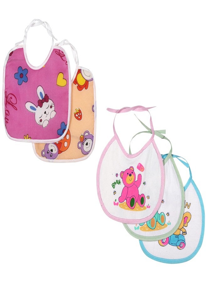 Modern Heados Baby Bibs Pack of 5| Bibs for new born baby Cotton Combo Bibs (Multicolor) (MDBB__08) - Image 1