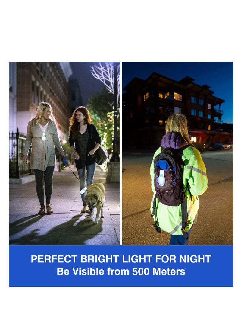 SYOSI - Nursing Night Light, Clip on Rechargeable NightShift Nursing Light, Hands Free LED Flashlights Running Lights, for Walking Running Pets Outdoor Emergency, Wear Resistant Silicone Coating (Blue) - Image 1