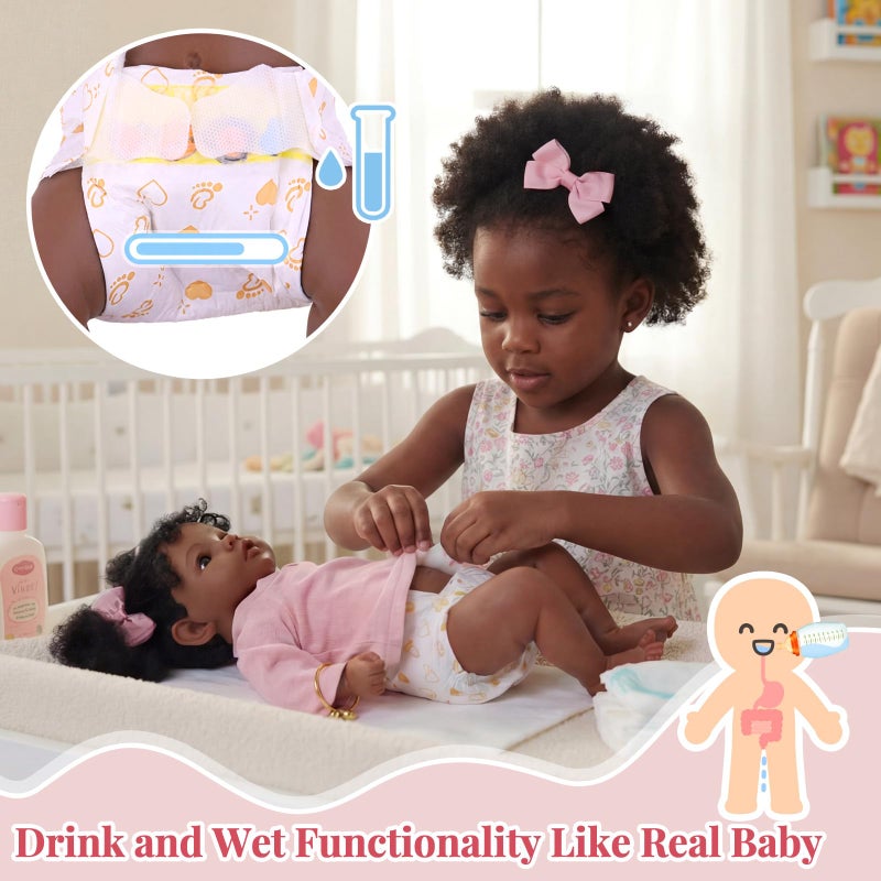 BABESIDE Drink and Wet Reborn Baby Dolls,20 Inch Lifelike Handmade Soft Vinyl Realistic Baby Doll, Can Drink & Pee, Poseable Real Life Baby Doll with Clothes and Toy Gift for Kids Age 3+ - Image 2