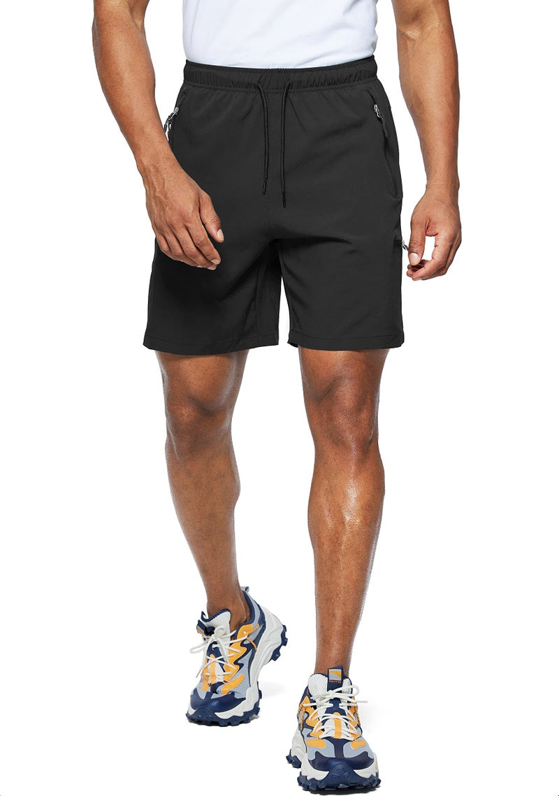 Viodia Men's Hiking Cargo Shorts Stretch Quick Dry Lightweight Workout Shorts for Men Casual Fishing Athletic Shorts with Pockets Black - Image 2