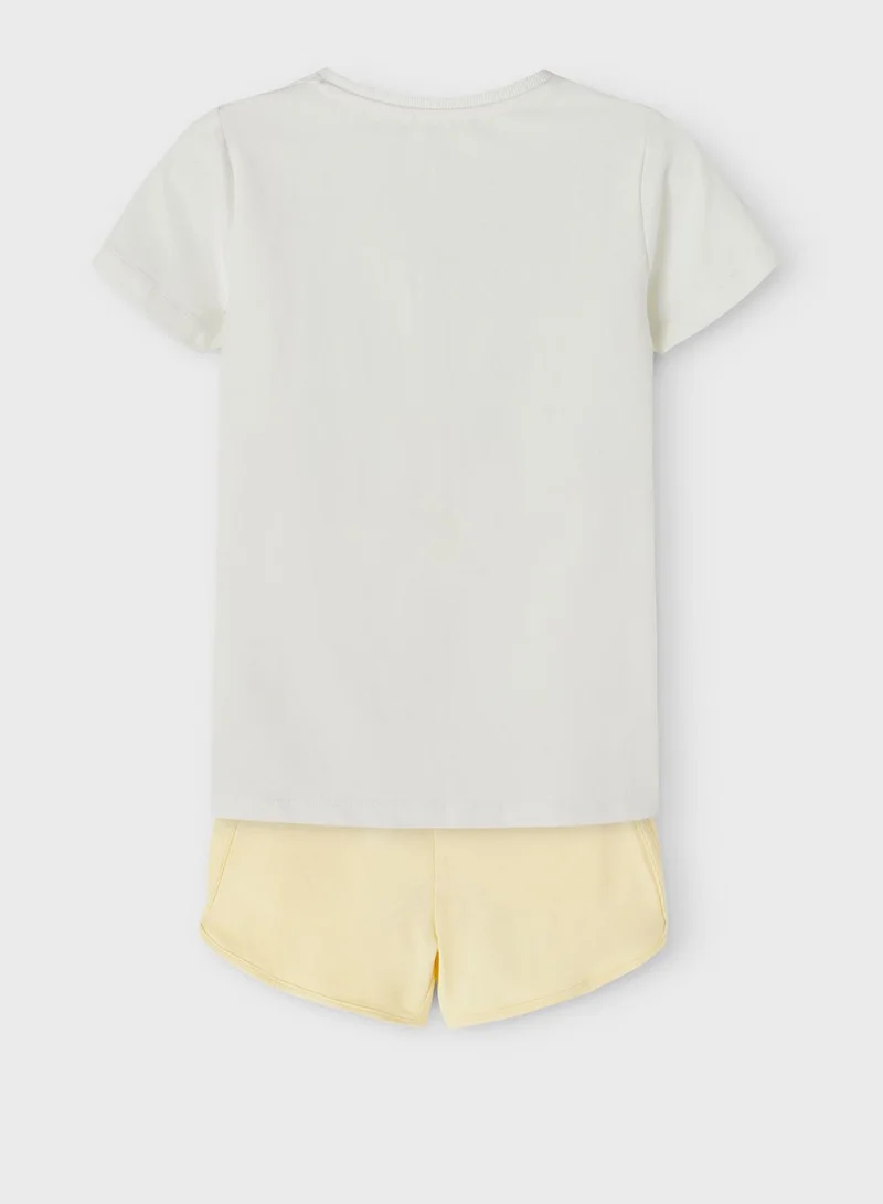 NAME IT Youth Pineapple Print T-Shirt & Shorts Set
