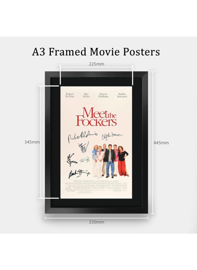 HWC Trading HWC Trading Meet the Fockers Robert DeNiro, Ben Stiller, Dustin Hoffman 16 x 12 inch Framed Gifts Printed Poster Signed Autograph Picture for Movie Memorabilia Fans - 16" x 12" Framed  - Image 2