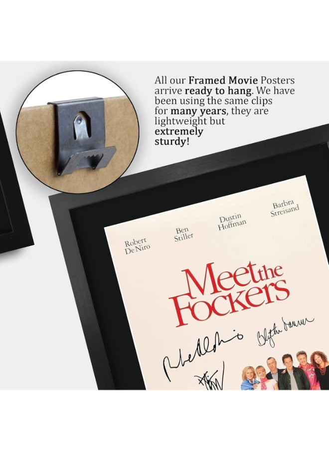 HWC Trading HWC Trading Meet the Fockers Robert DeNiro, Ben Stiller, Dustin Hoffman 16 x 12 inch Framed Gifts Printed Poster Signed Autograph Picture for Movie Memorabilia Fans - 16" x 12" Framed  - Image 5