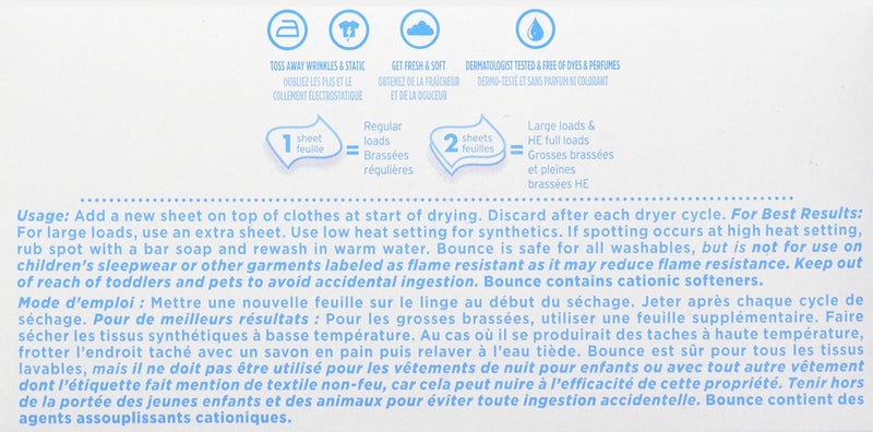 Bounce Fabric Softener Dryer Sheets  Free & Gentle  160 Count - Packaging May Vary - Image 2