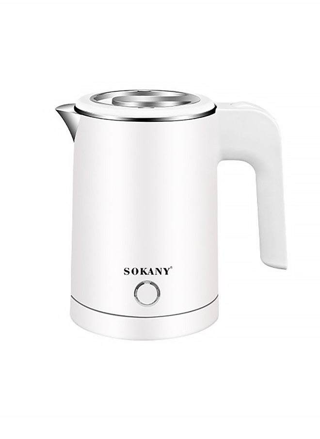 sokany Kettle Electric Kettle 0.5 L 600W Concealed Heating Element Double Insulation Fast Boiling White  - Image 1