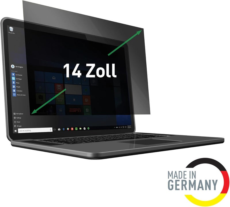 ليتز فلتر خصوصية لابتوب Leitz مقاس 14 بوصة (16:9)، فيلم حماية قابل للإزالة لأجهزة اللابتوب، مع فلتر الضوء الأزرق وحماية من الوهج، يمكن استخدامه على كلا الجانبين، متوافق مع شاشات اللمس، صنع في ألمانيا - Image 3