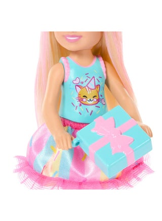 Club Chelsea 6-Inch Birthday-Themed Small Doll with Pink-Streaked Blonde Hair, Colorful Dress & 4 Party Accessories - view 4