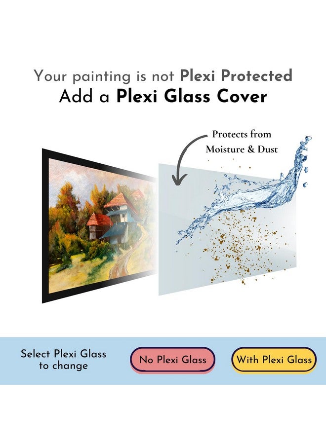 Mad Masters House Scenery Painting Aesthetic Hanging Photo Frame Decorative Item Home Decoration and Wall Decor for Living Room and Bedroom (MM 1232, 8x12 Inch, Paper, Without Plexi Glass) - Image 5