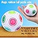 TANCH Magic Rainbow Ball Puzzle Cube Fidget Stress Relief Ball Brain Teasers Games Toys for Kids Adults 12 Holes - Image 4