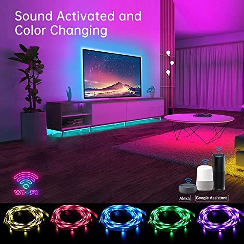 Gesto 300 LED Strip Lights with Adaptor - Music Sync RGB Lights with Alexa, Google & App Operated Waterproof Smart Light - Multicolor LED Lights for Home,Diwali,Christmas (5 Meter) - Image 2